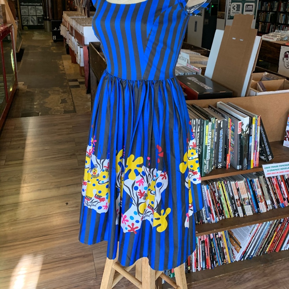 Swing Dress Mary Blair Clown Border Print - Picture 2 of 6